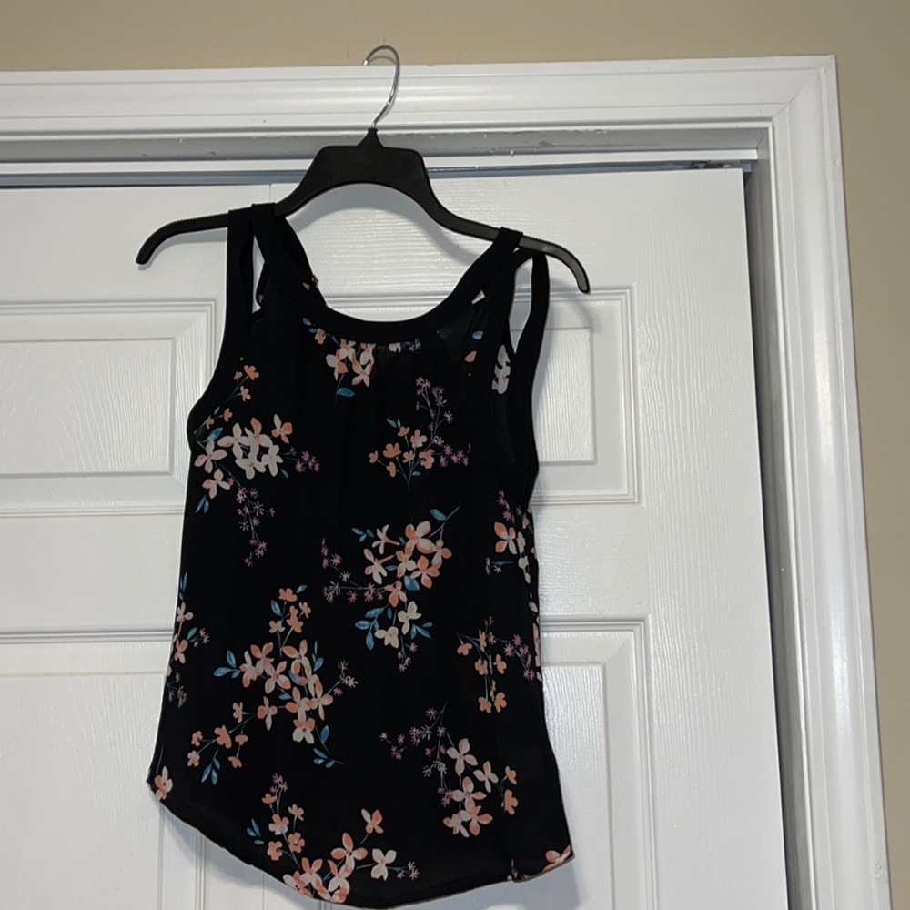 candies floral black top